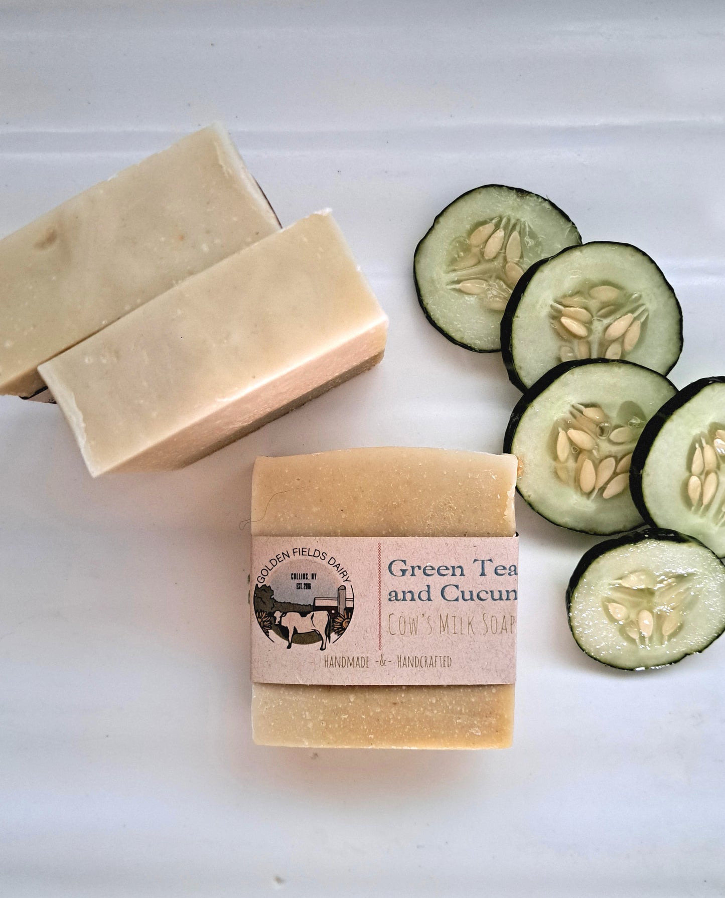 Green Tea and Cucumber Cow's Milk Soap