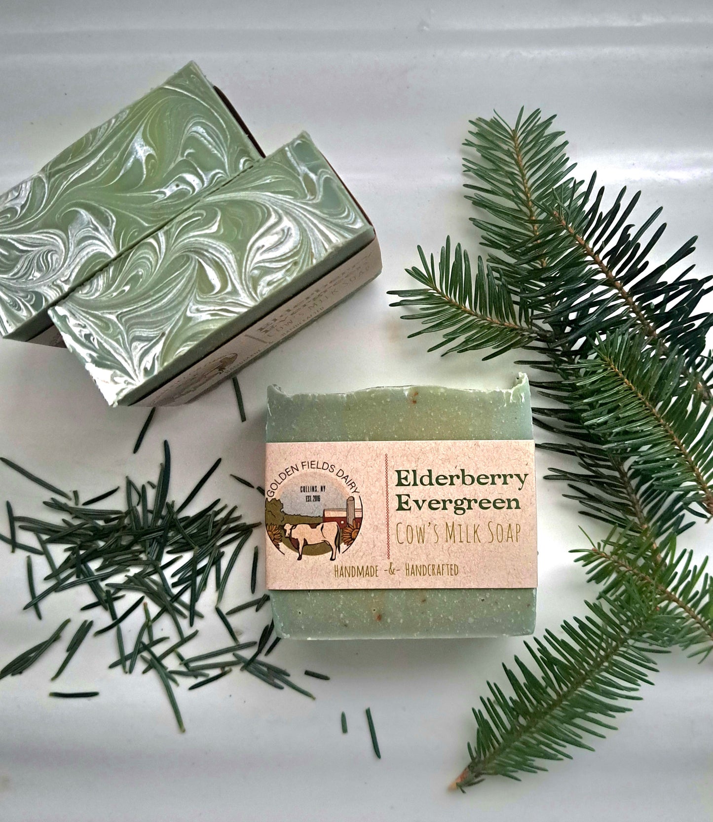 Elderberry and Evergreen Cow's Milk Soap