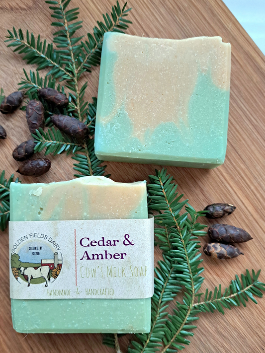 Cedar & Amber Cow's Milk Soap